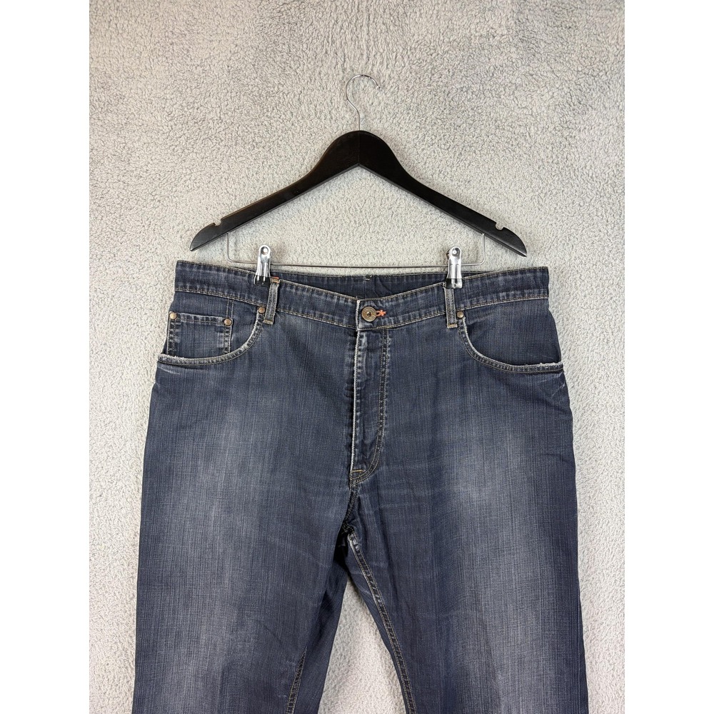 Faconnable F40 Jeans Mens 42x32 Blue Medium Wash Relaxed Straight Denim Pants